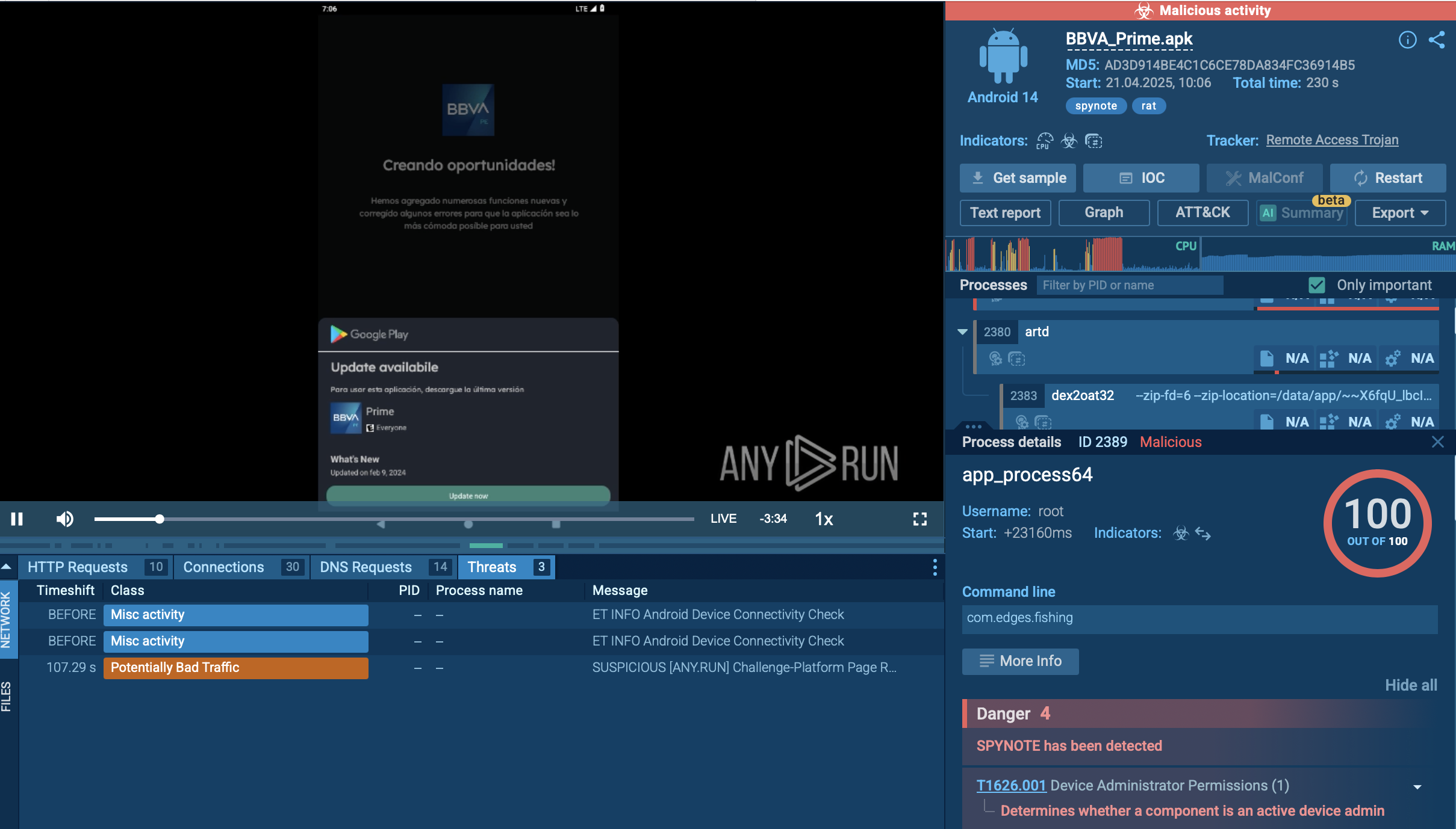 Spynote screenshot